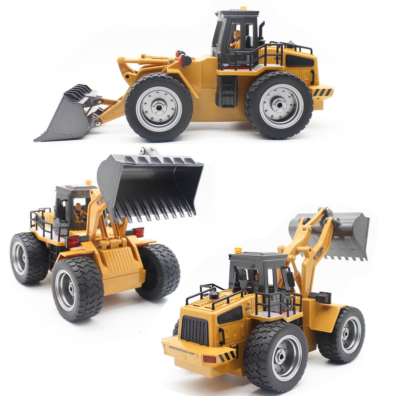 RC Front Loader, 4WD Alloy Shovel Loader Tractor, 9 CH 2.4Ghz RC Bulldozer Co…