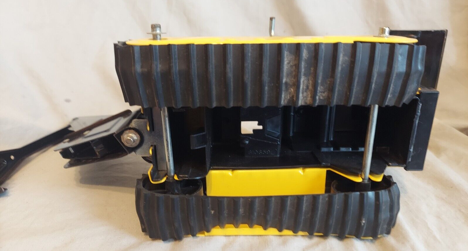 Tonka Trax Backhoe & Front End Loader Yellow Tractor Classic Metal Vintage Toy