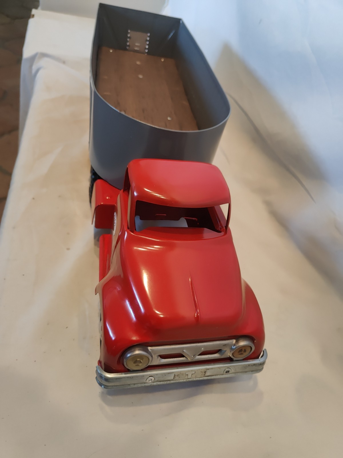 Vintage 1950s Tonka “CARGO KING” Semi Tractor Trailer Truck Restored – DETAILED.