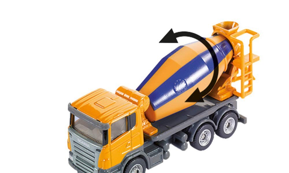 Siku 1:87 Cement Mixer #1896 Construction Car Model Orange and Blue