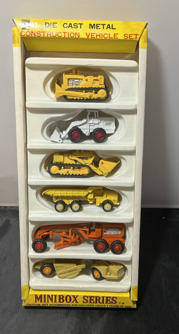 Rare 1960s Minbox Series Construction Vehicle set