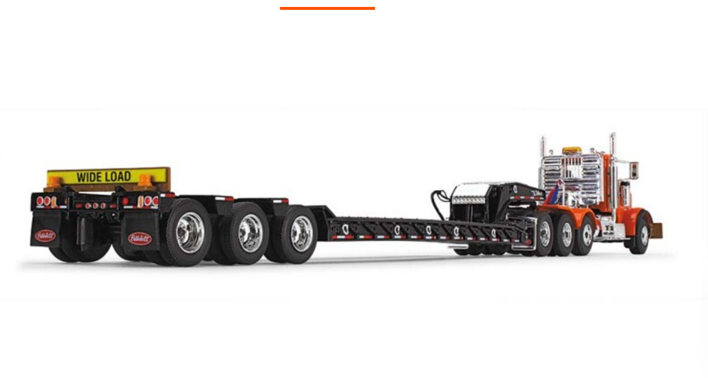 DCP 1:50 Peterbilt 367Semi Tractor Talbert 55SA Low Loader Trailer Diecast Model