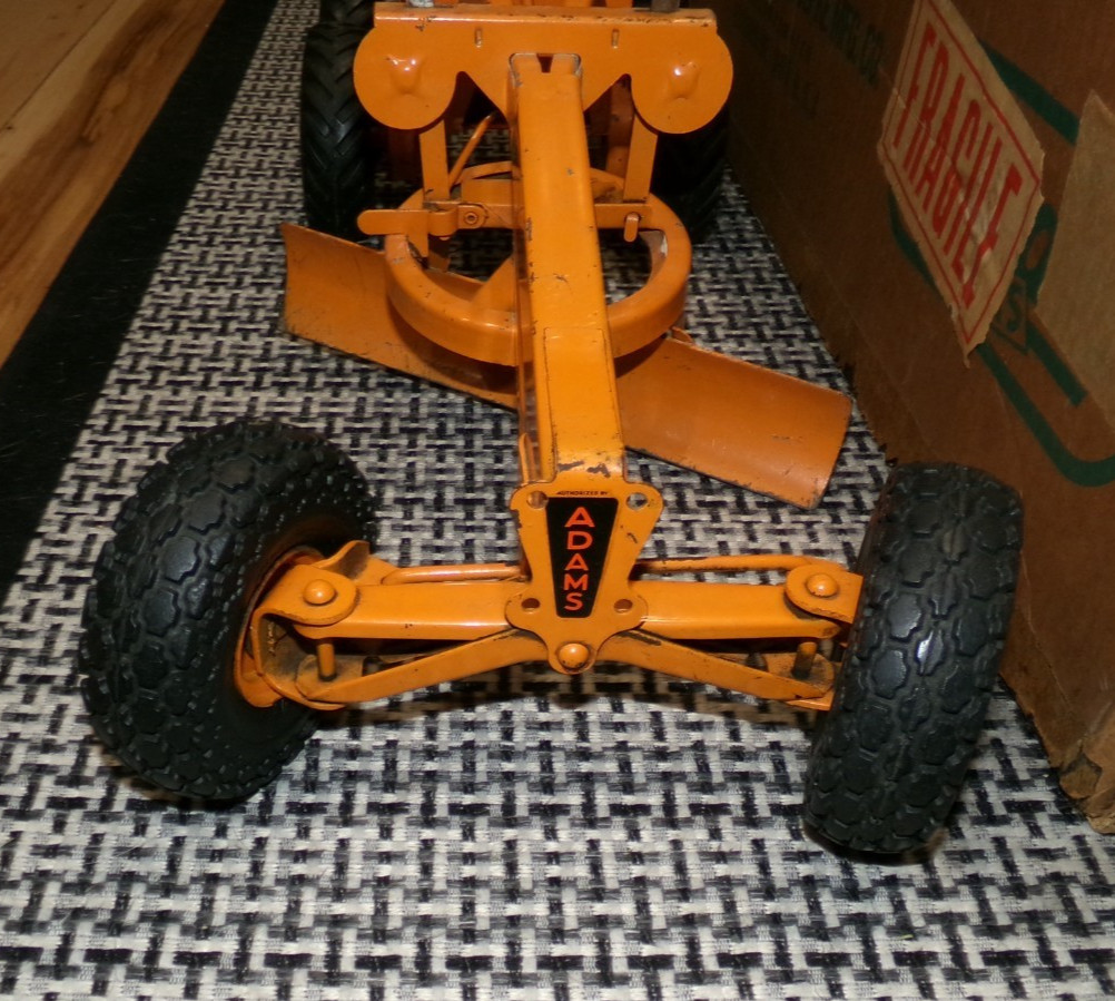 Vintage 1950s Pressed Steel Doepke Adams Orange Road Grader #2006 Original Box