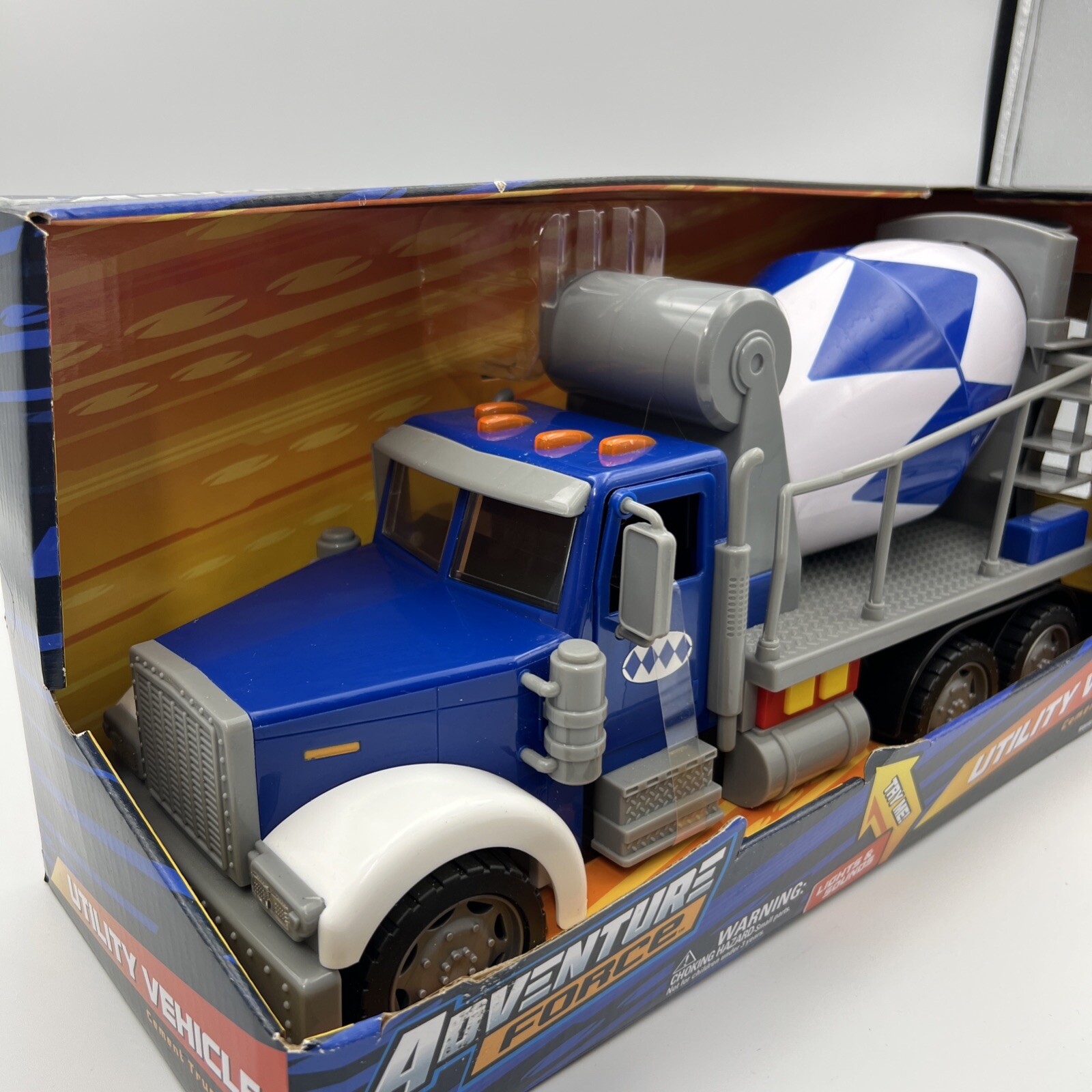 Adventure Force Cement Mixer Toy Truck with Lights and Sounds 16″