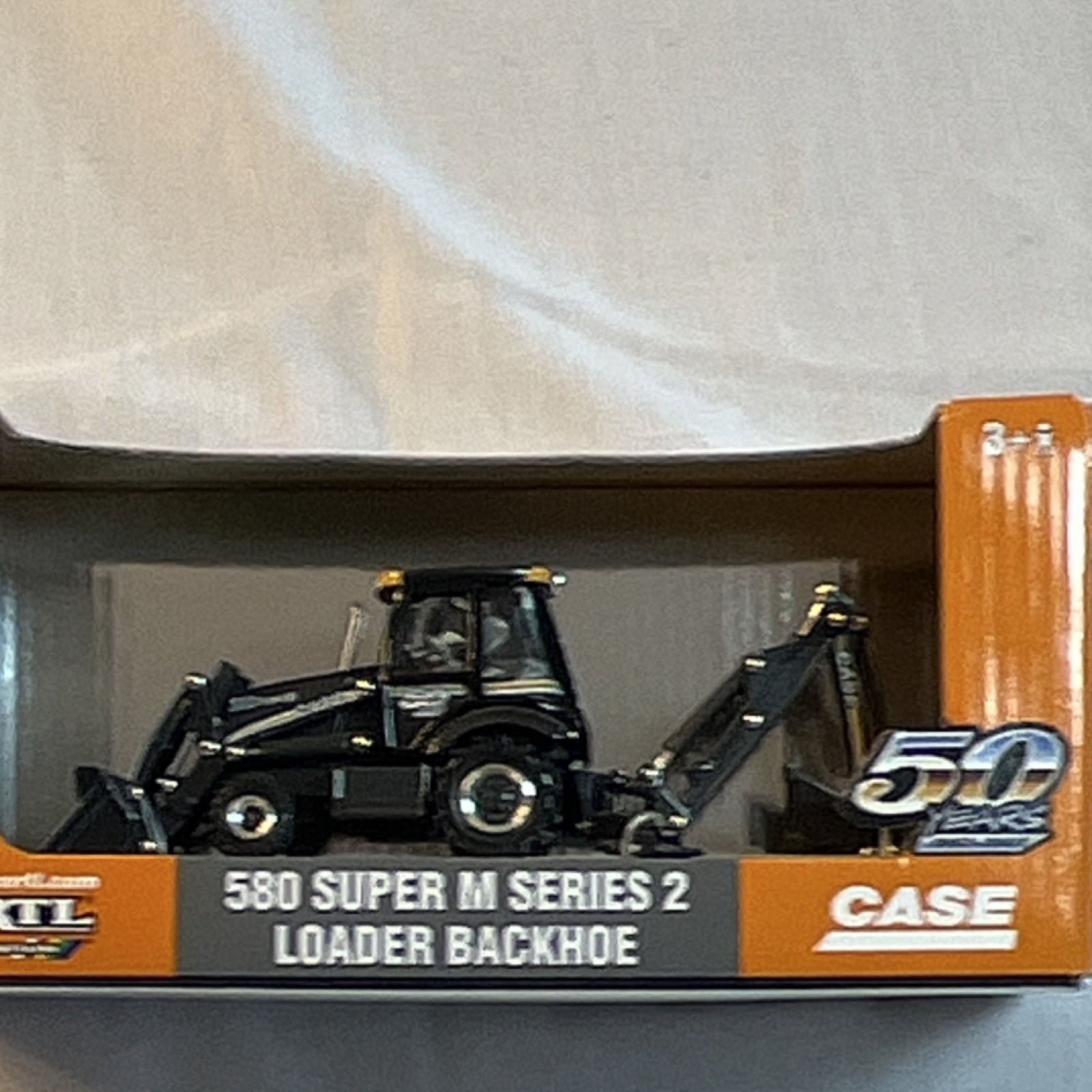 Ertl Case 580 Super M Loader Backhoe 1:50 Die-Cast Black 50th Anniversary RARE