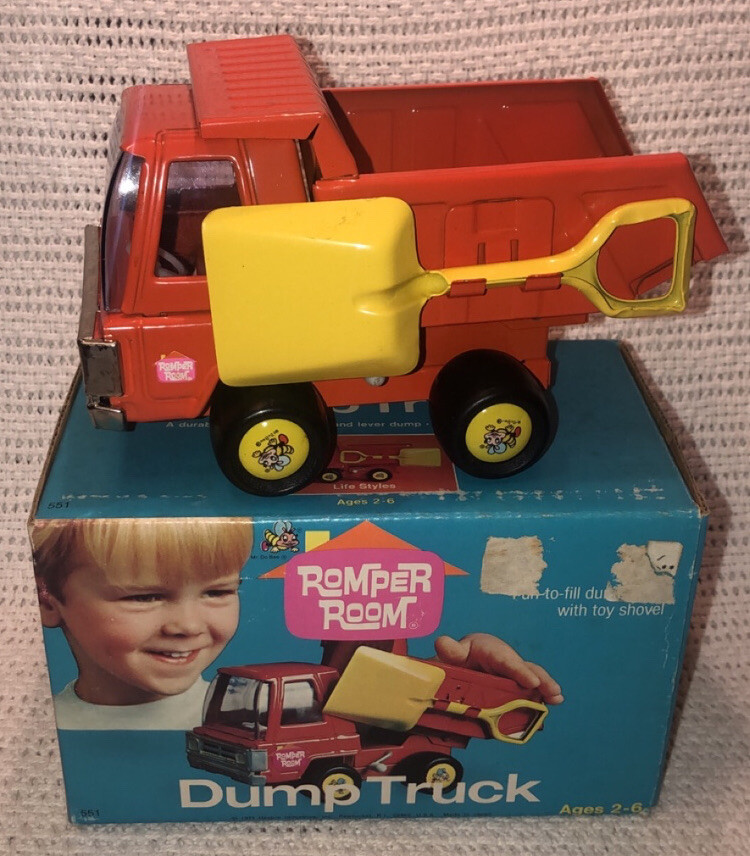 Vtg 1970s 1971 Hasbro Romper Room Mr. Do Bee Dump Truck & Shovel NIB Box No. 551