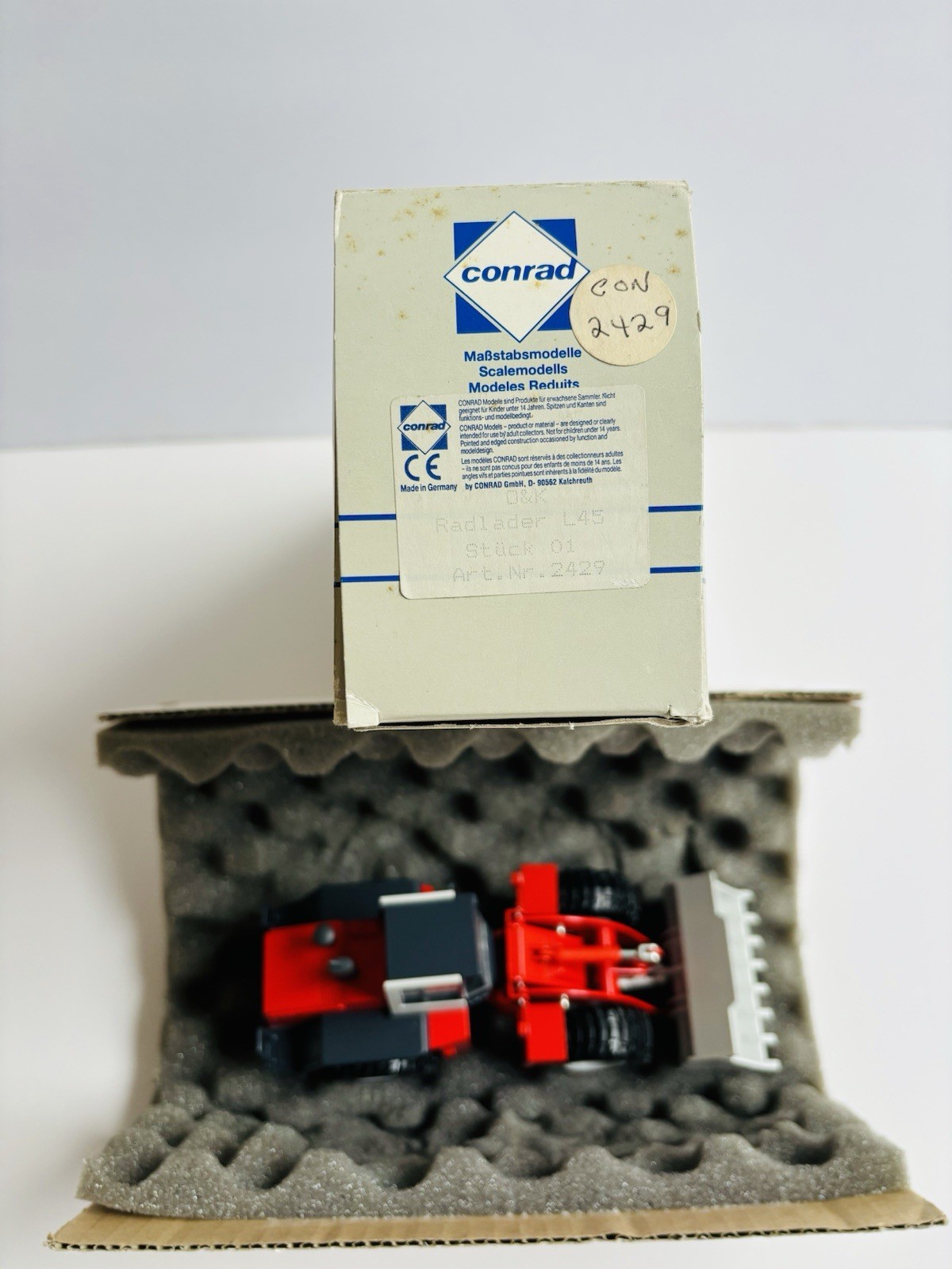 Vintage O&K L45 Wheel Loader – Conrad 1:50 Scale Diecast Model #2429 New in Box