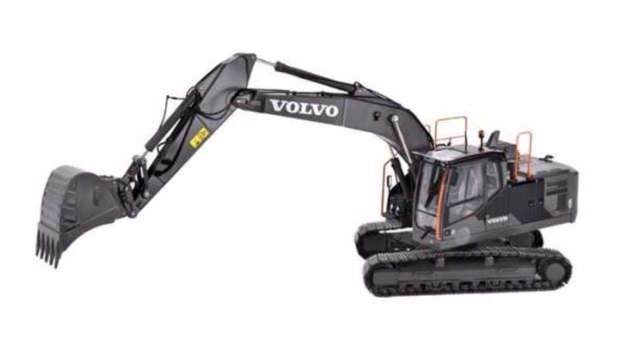 AT-COLLECTION – VOLVO EC220E Black Edition Chain Excavator with Hitch…