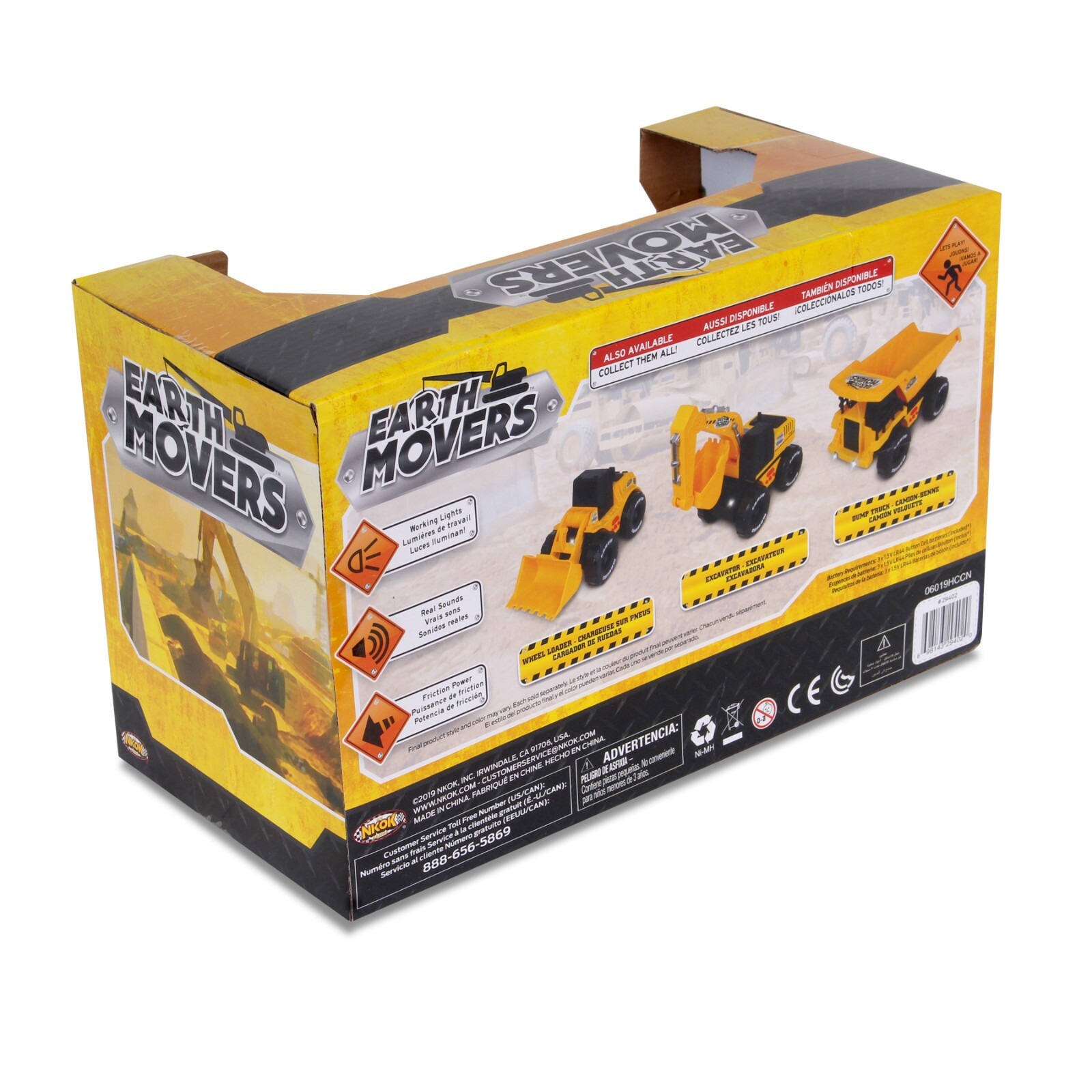 Wheel Loader Truck Earth Mover with Lights and Sounds Friction Powered NKOK