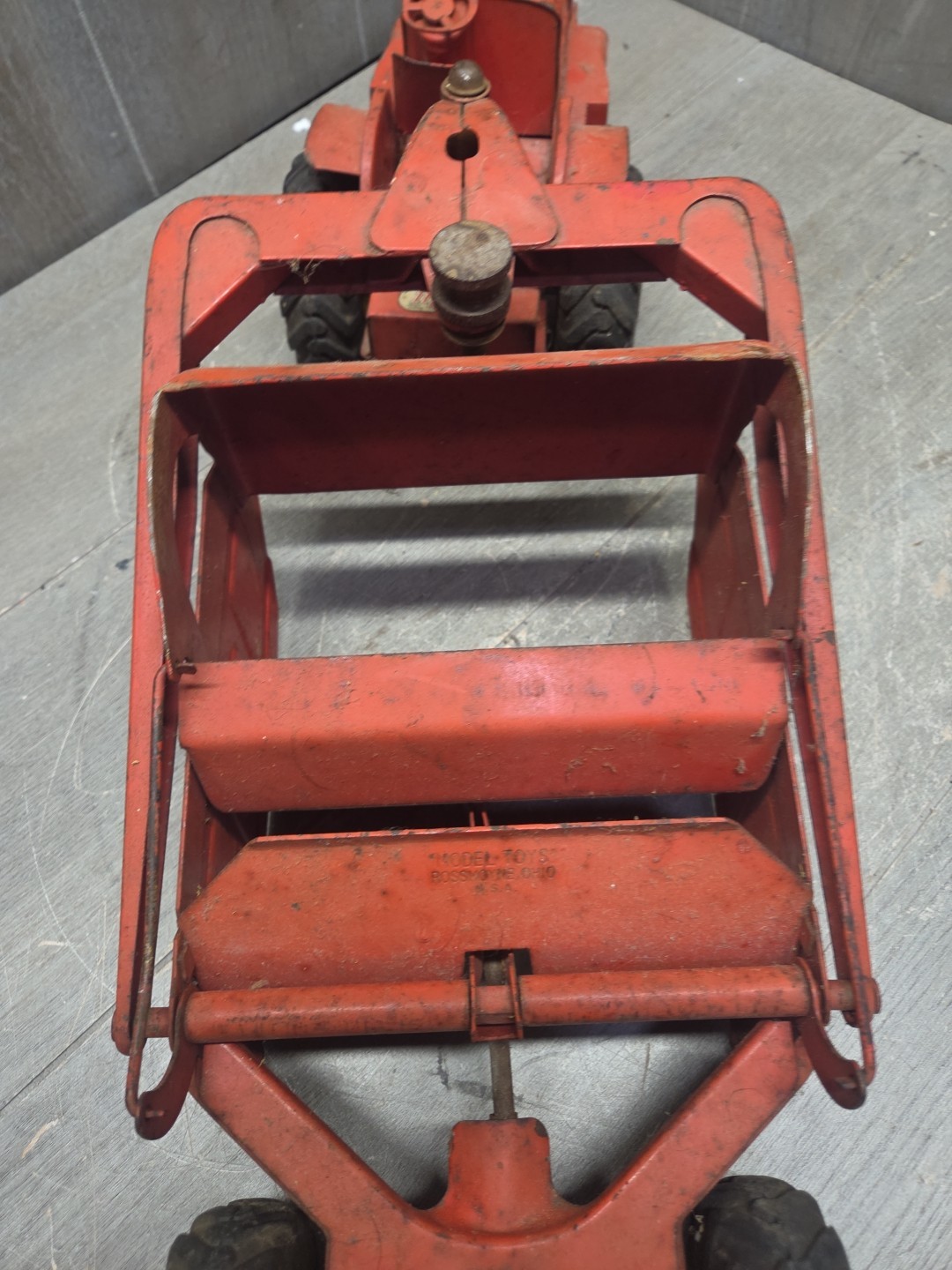 Doepke Model Toys Heiliner Earth Mover Scraper Construction Tractor Vintage 50’s