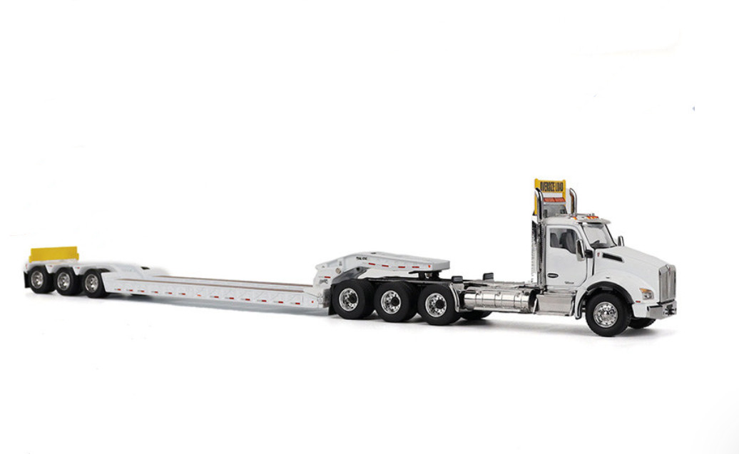 1:50 DM71139 Kenworth T880 TK120 Lowboy Trailer Construction Truck Diecast Model
