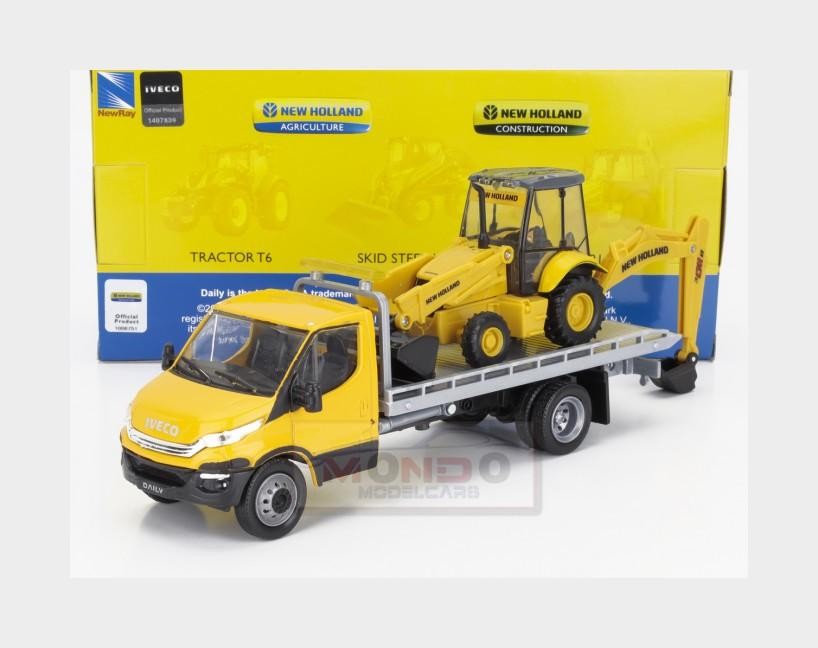 1:36 NEWRAY Iveco Fiat Daily 2023 +New Holland B110C Ruspa NY16193iC Model