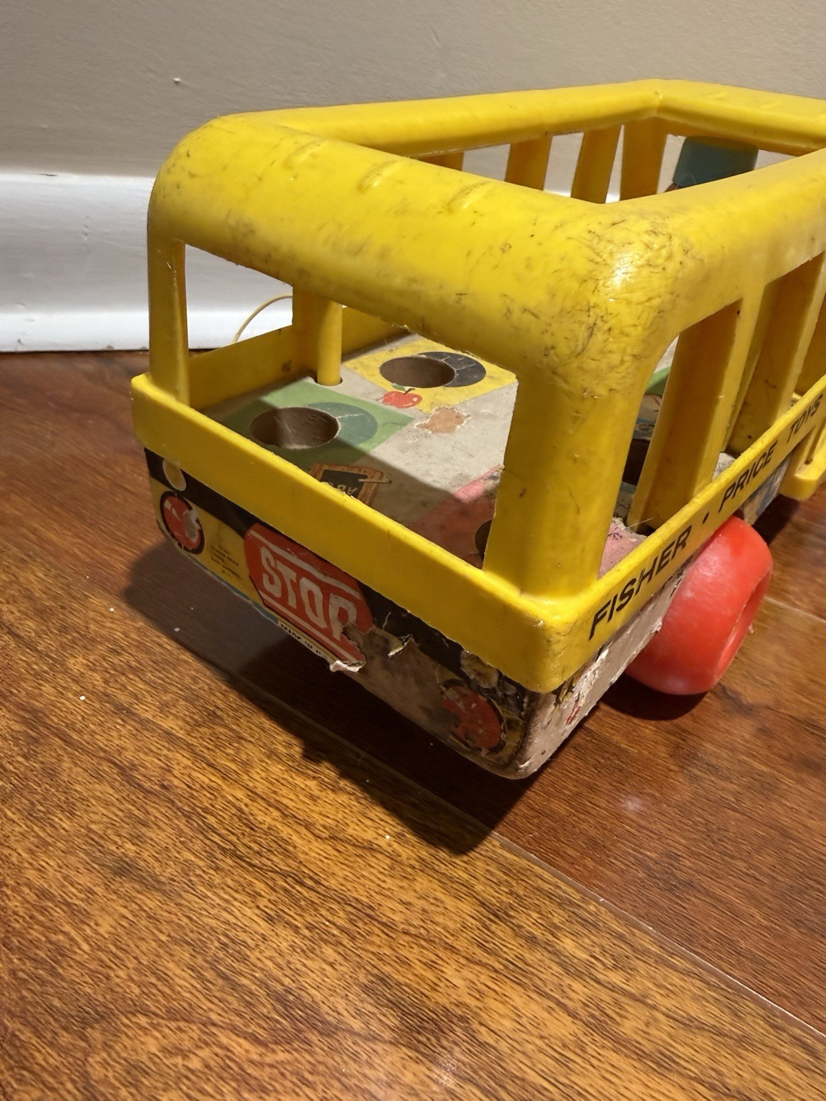 Vintage 1965 Fisher Price Little People School Bus 192 Original Authentic