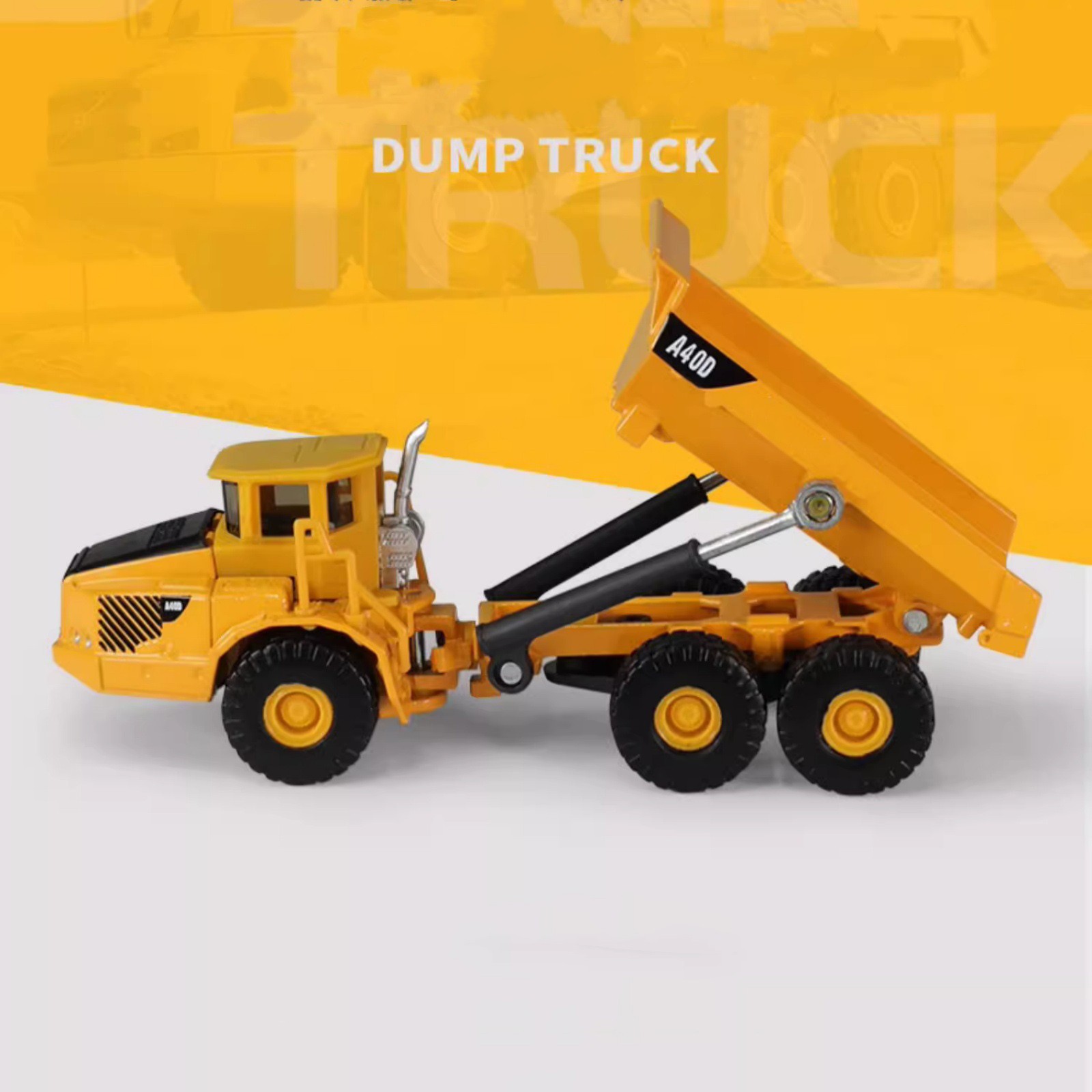 13.5cm Diecast Alloy 1/87 Scale Mining Dumper Truck Vehicle Simulation Model