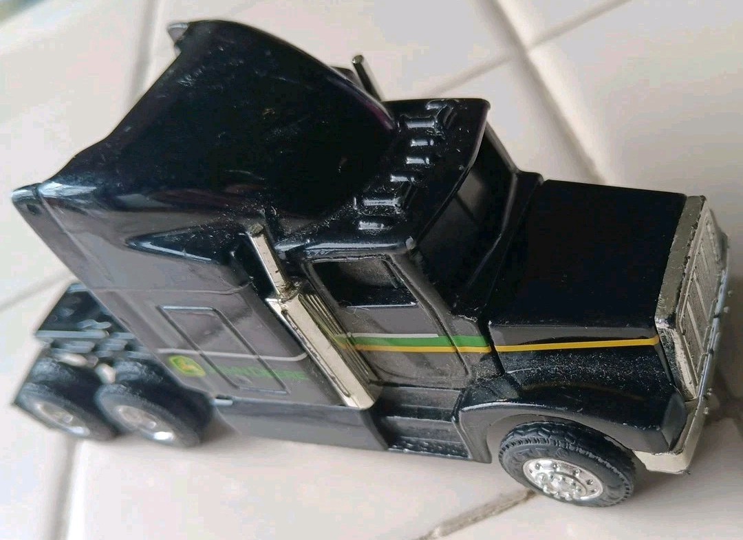 ERTL John Deere Black Peterbilt Semi Truck Diecast Truck Cab Only