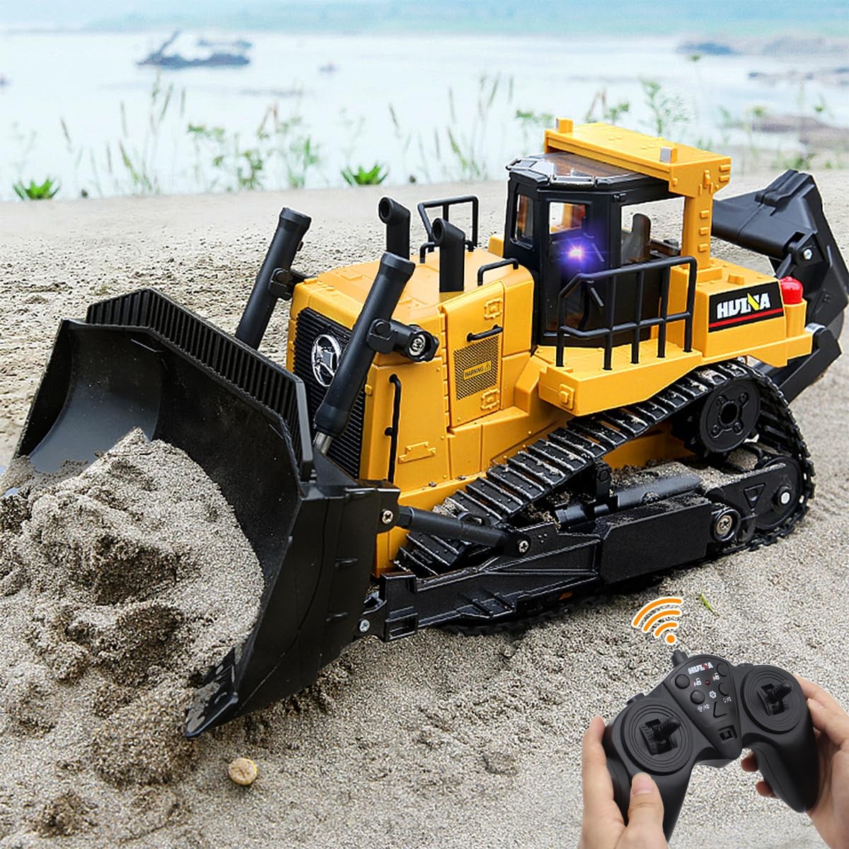 Remote Control Bulldozer RC 1/16 Full Functional Construction Vehicle, 2.4Ghz…