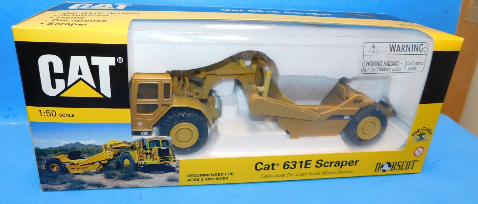 ! 1:50 SCALE NORSCOT CAT 631E SCRAPPER CATERPILLAR #55699 NIB LOOK !