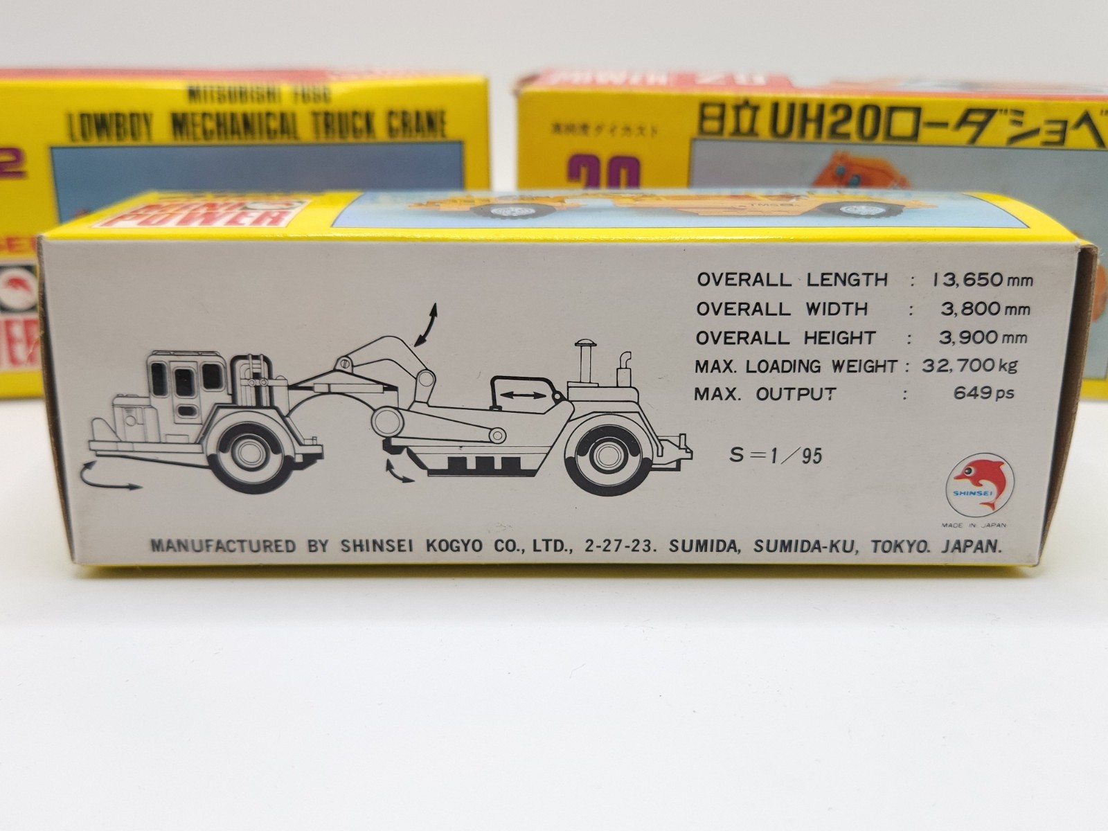 Vintage Shinsei Mini Power 4102 4125 29 Diecast Construction Toy Lot Japan NIB