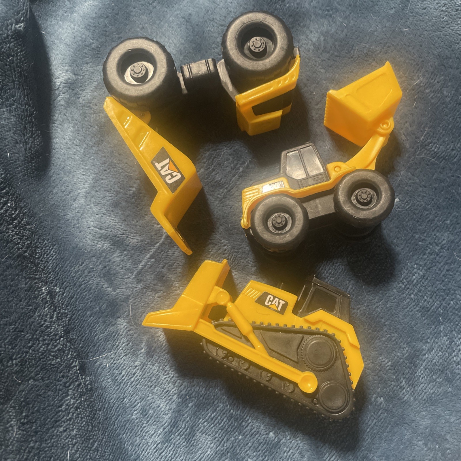 Mini CAT Dump Truck Excavator Loader Plastic Caterpillar 3 Toys Toy