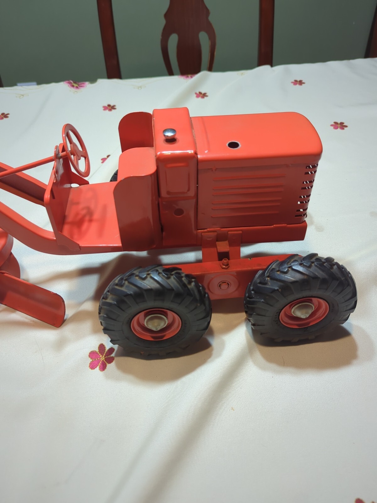 Vintage Doepke Adams Motor Road Grader Pressed Steel Model Toy Diesel 1940s