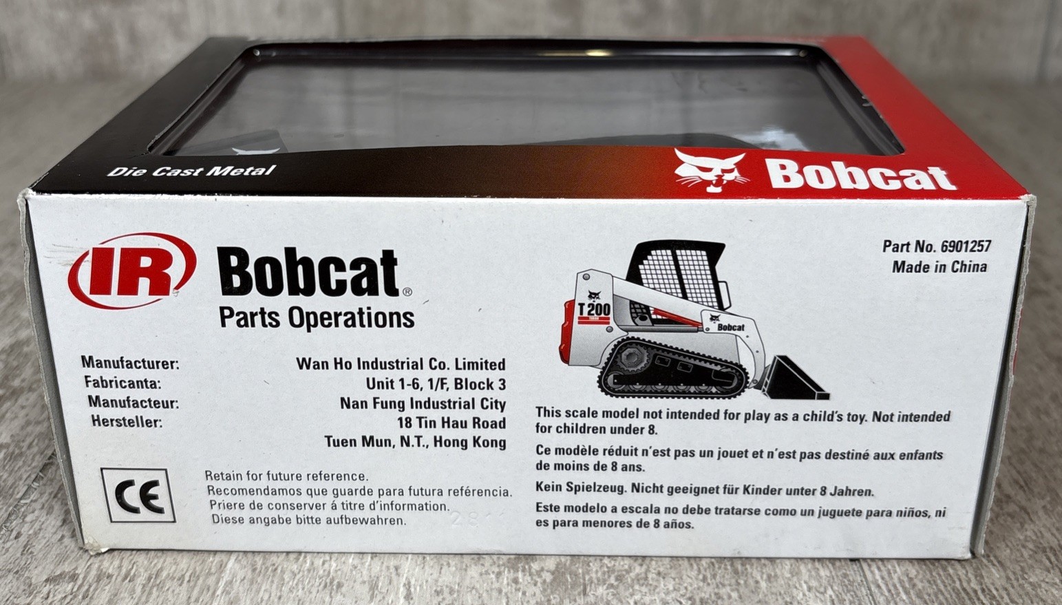 1/25 Wan Ho Bobcat T200 Compact Track Loader Diecast Model w/ Box #6901257