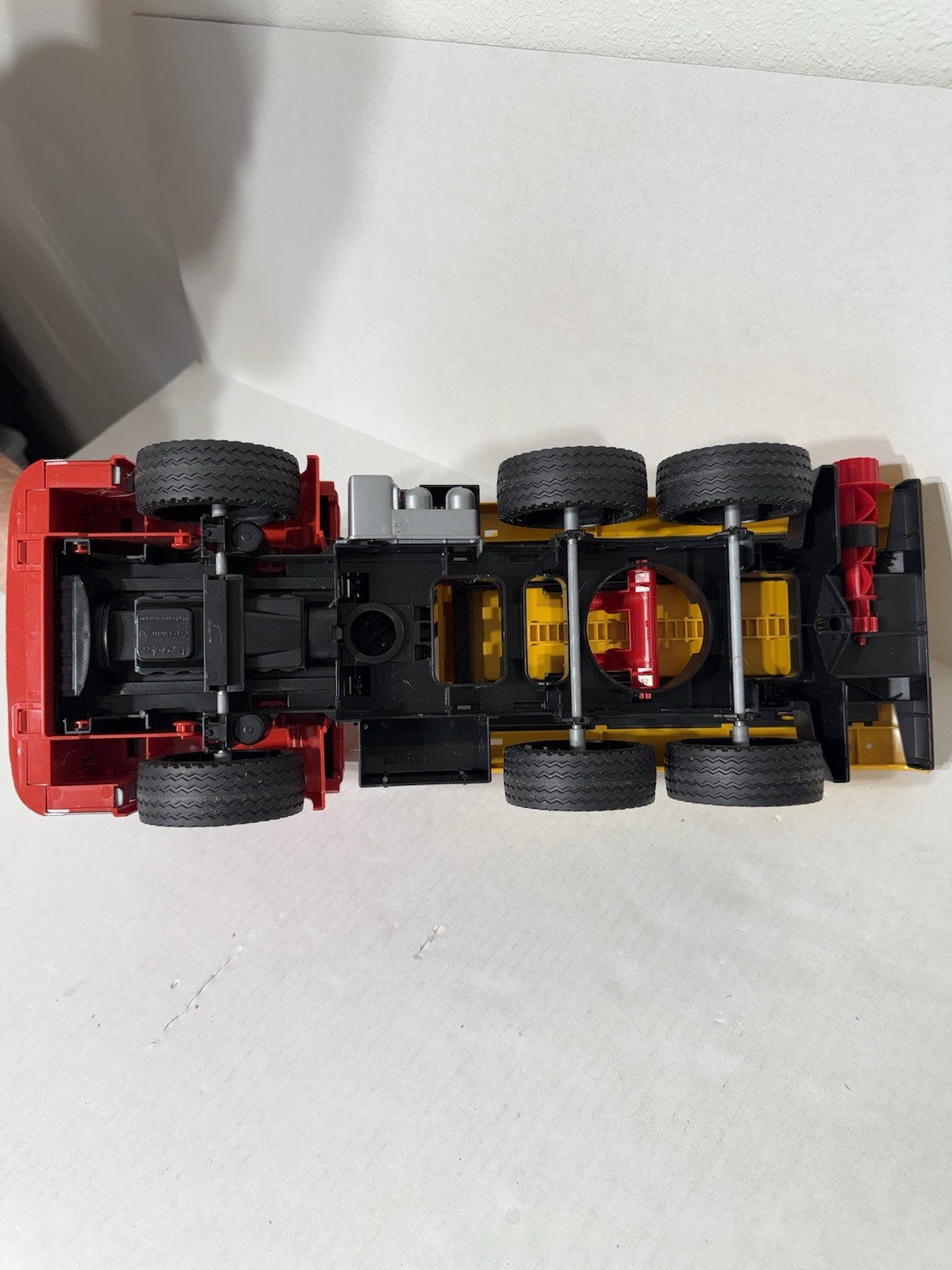 2001 Bruder Day & Night Service Wrecker Tow Truck 19″ Yellow & Red Germany 4143
