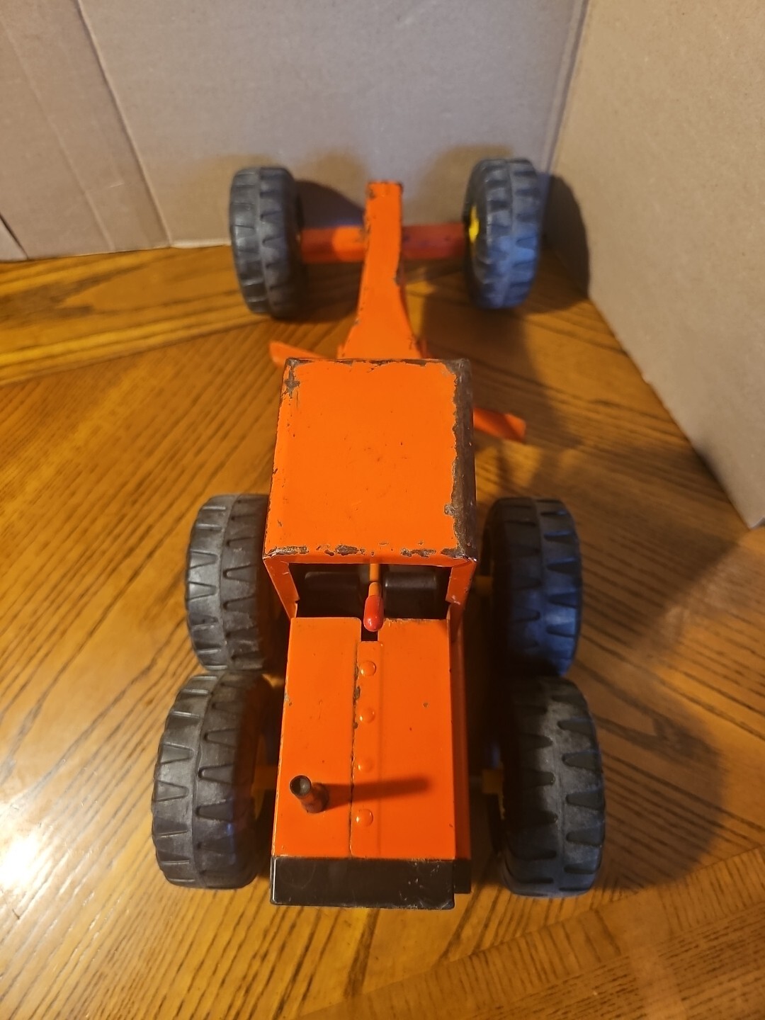 Vintage 1970’s Tonka MR-970 On Wheels ORANGE Pressed Steel Toy Road Grader
