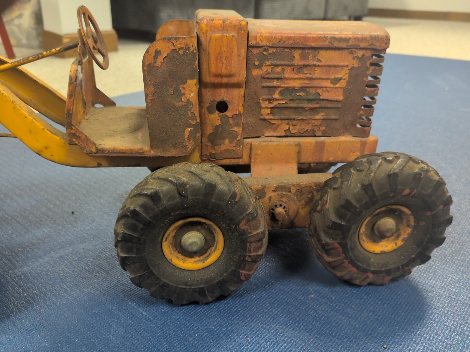Doepke Model Toys Adams Road Grader Diesel Motor Steel 1950’s Vintage Fair Cond.