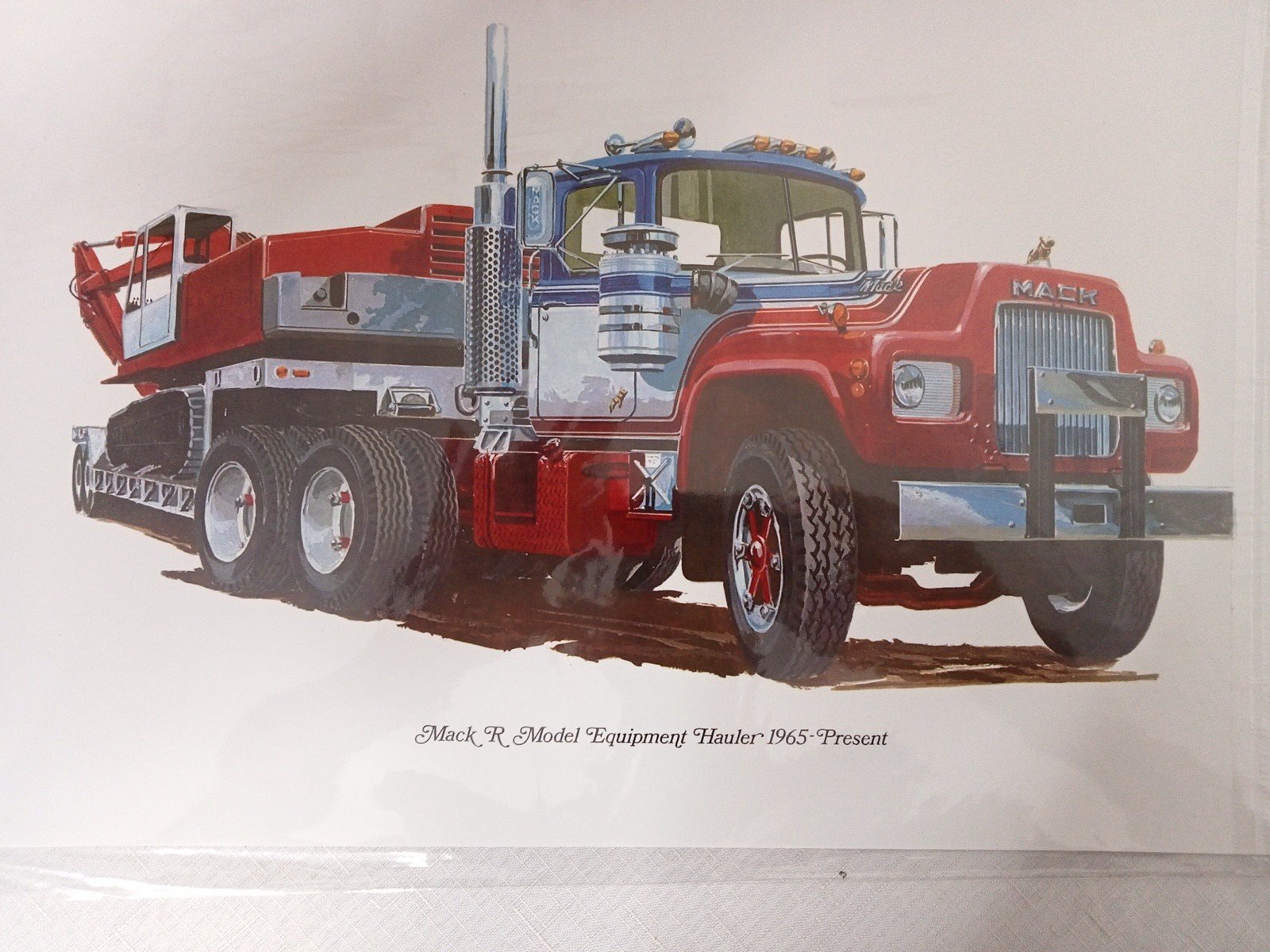 X2 Mack R Model Equipment Hauler 1965 Print Mack Lr Off Highway Model A3 Print
