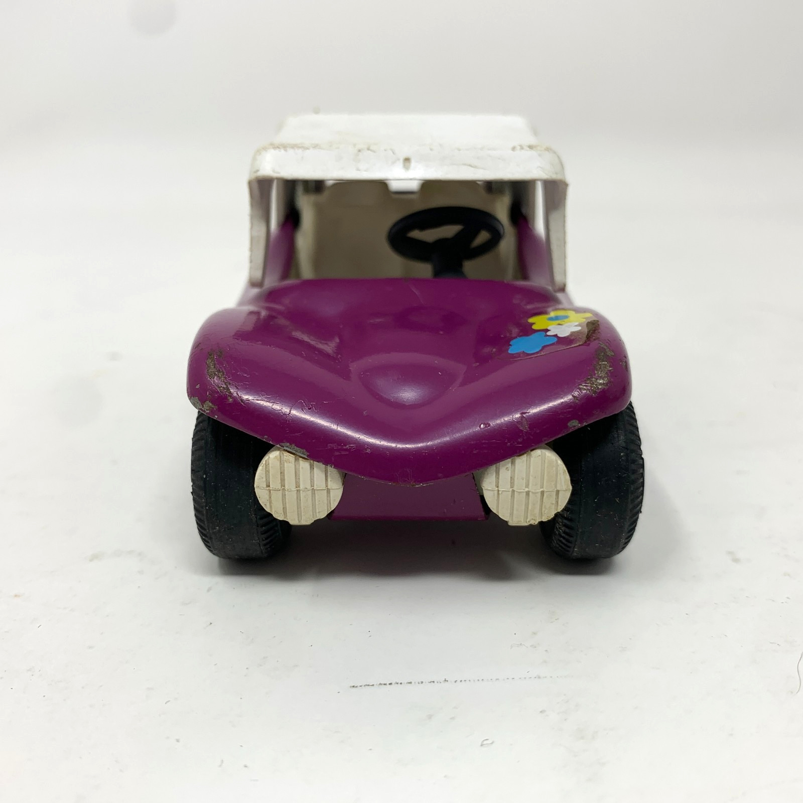 VTG 1970s 4″ Tiny Tonka Purple Dune Buggy 55340 Metal & White Plastic Roof
