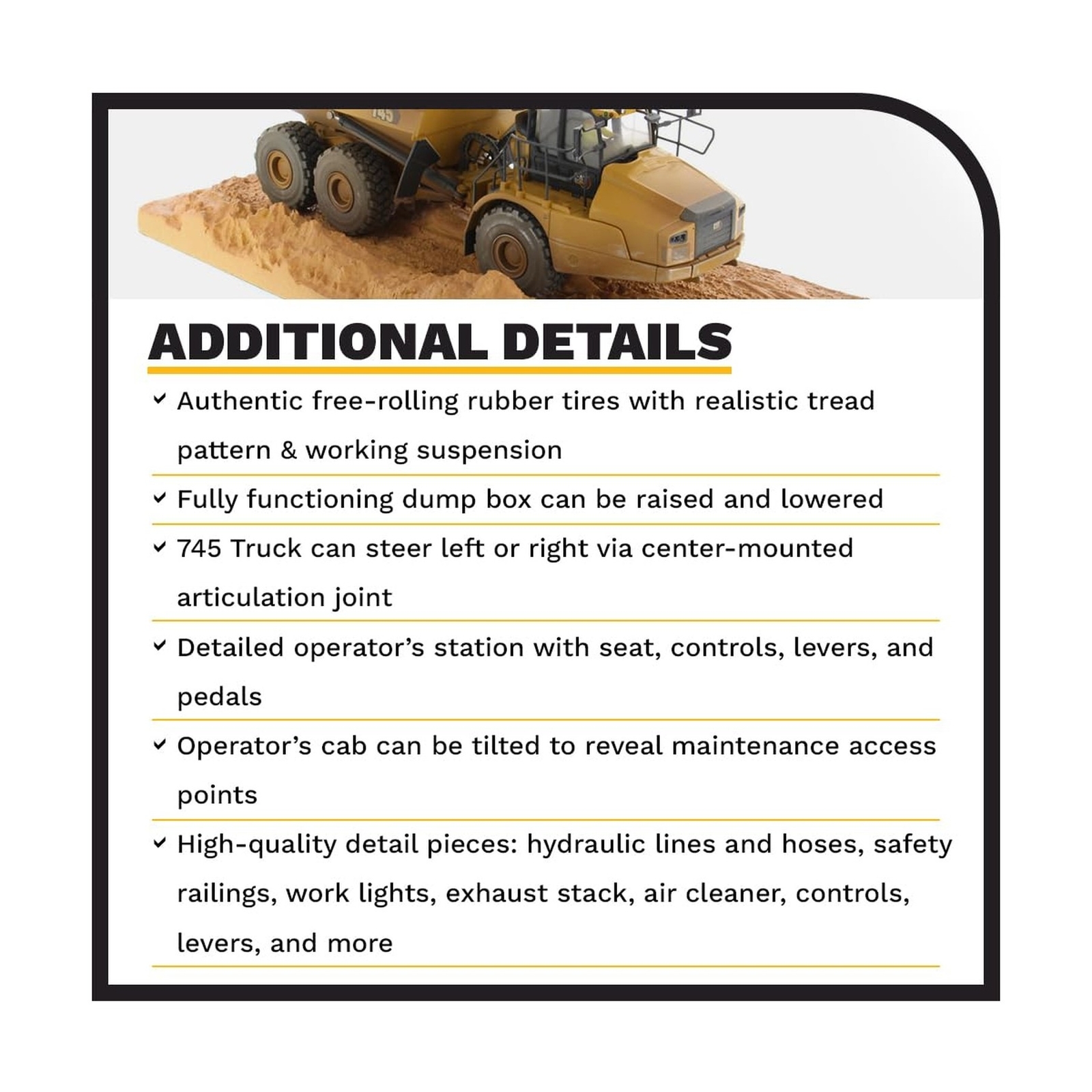Diecast Masters 1:50 Caterpillar 745 Articulated Dump Truck, Weathered Series…