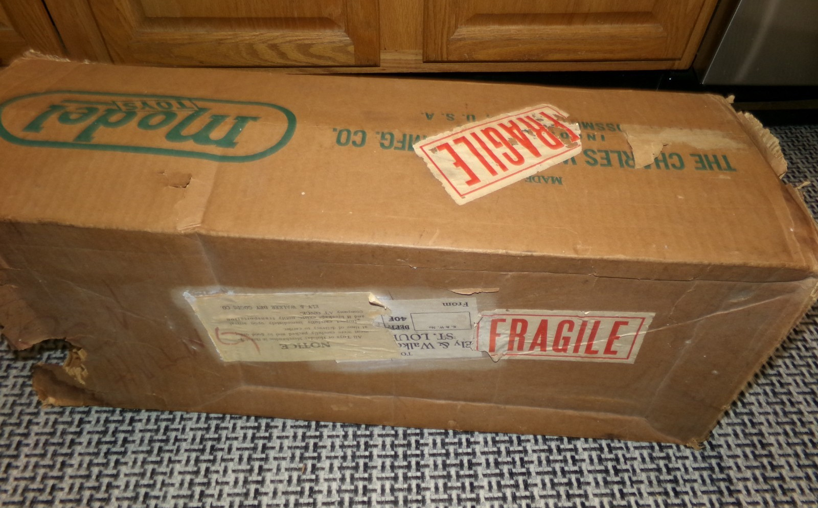 Vintage 1950s Pressed Steel Doepke Adams Orange Road Grader #2006 Original Box