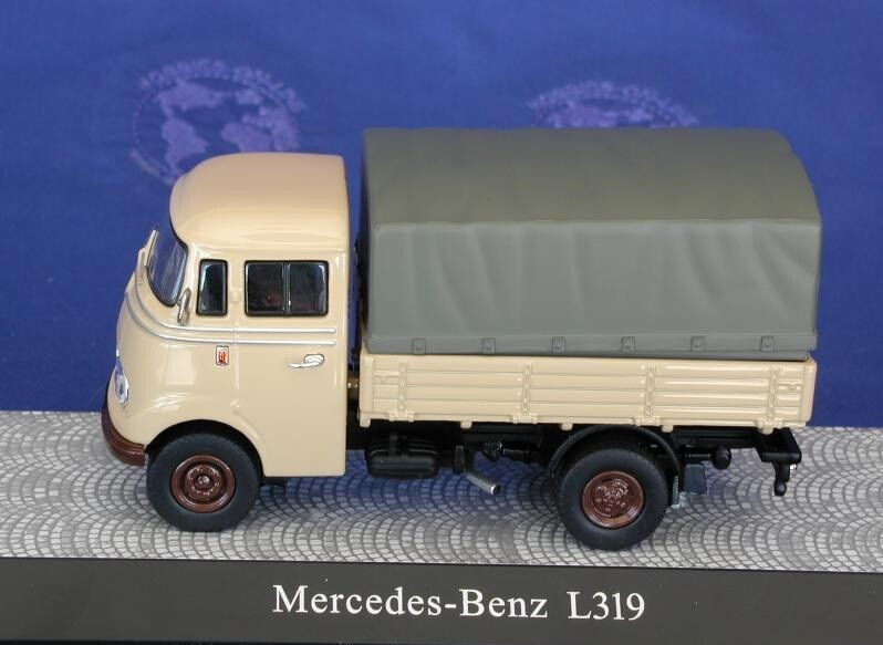 BUB 11051 Mercedes-Benz L319 Pick-up Truck – Beige 1/43 O Scale Die-cast MIB