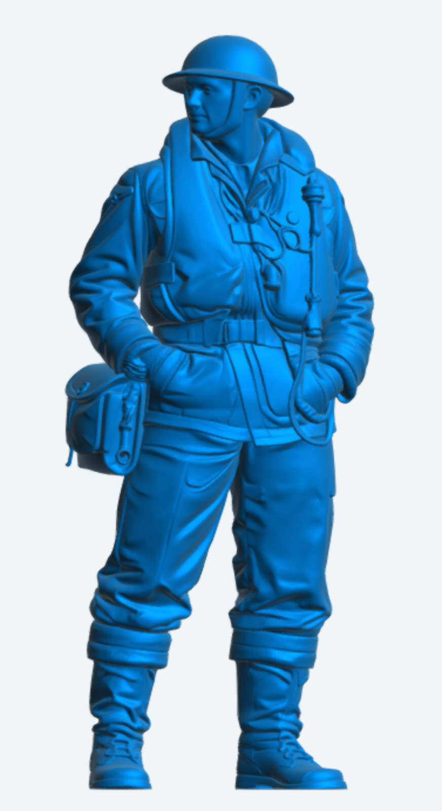 N28 ASRL WWII RAF Rescue Crewman Figure – Life Jacket and Brodie Helmet, Standin