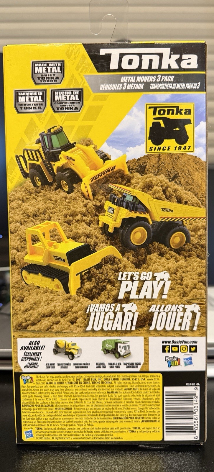 Tonka Metal Movers 3-Pack Dump Truck Loader Bulldozer Metal/Plastic 06149