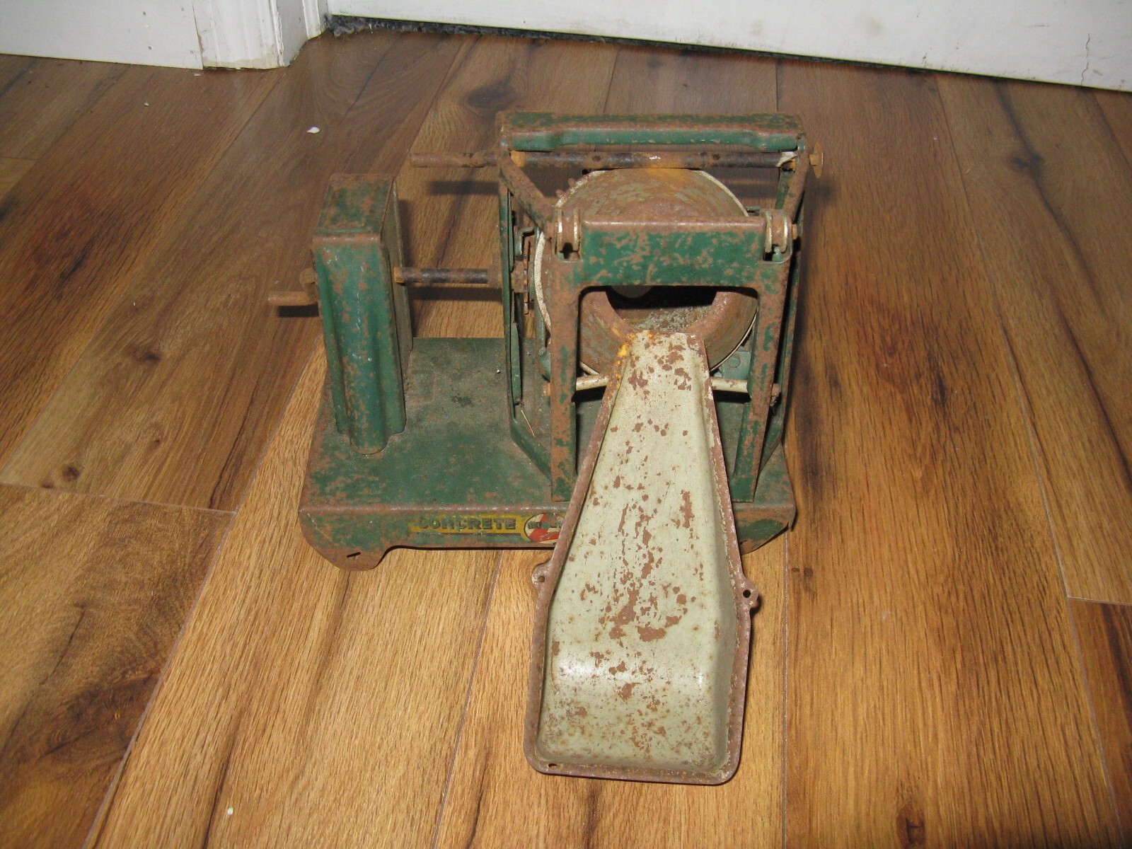 **PARTS REPAIR** Antique BUDDY L Green Concrete Cement Mixer Pressed Steel 1930s