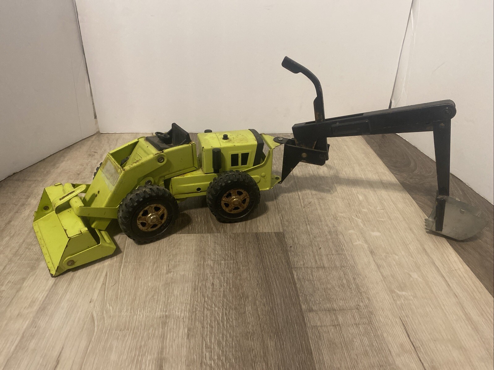 Vintage 1970’s Tonka Tractor Backhoe Bucket Green Gray Model 52930 Nice & Clean
