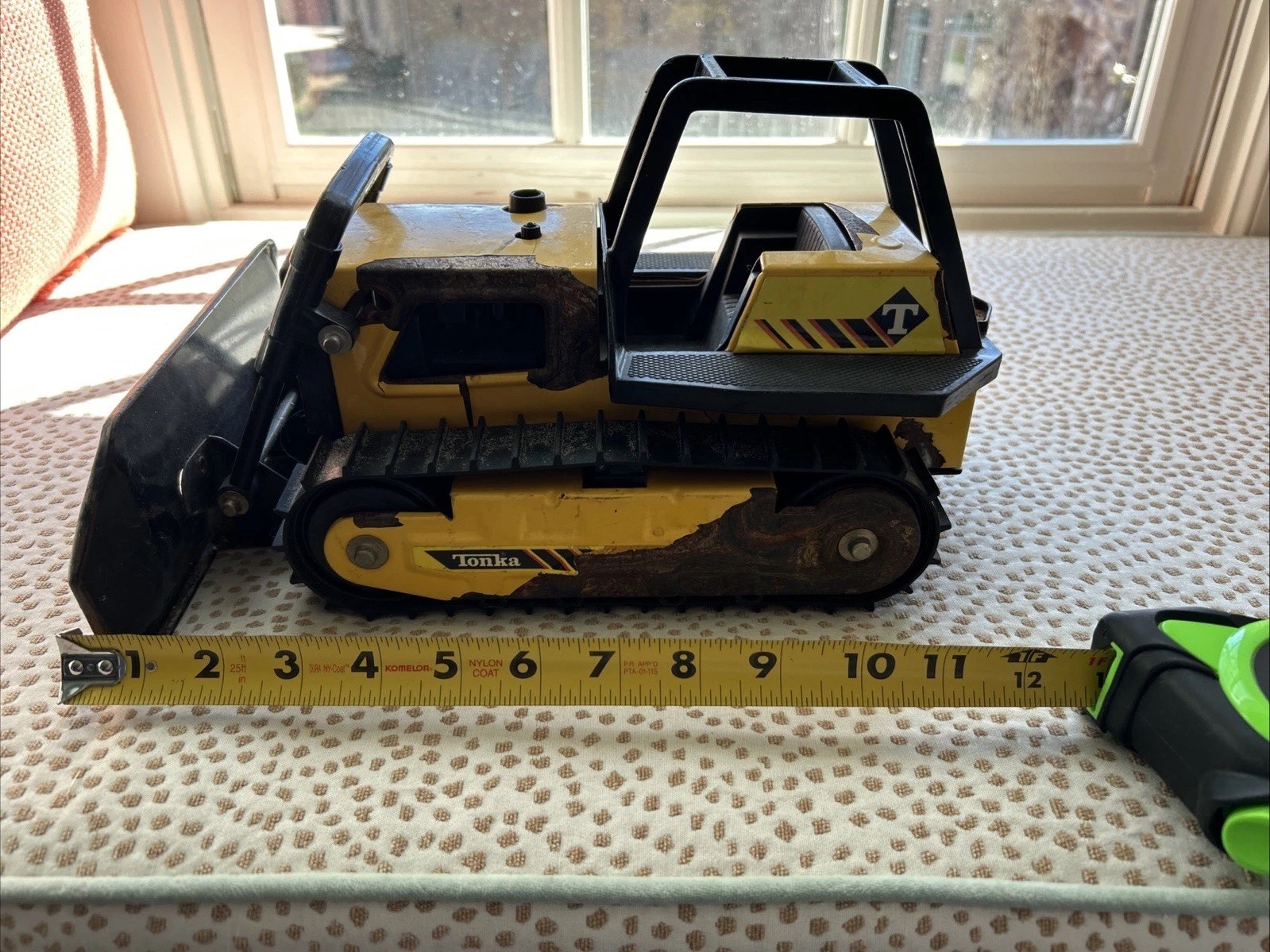 Vintage Tonka 1980’s Yellow Pressed Steel Bulldozer 13″ Model #51054 AS PICTURE