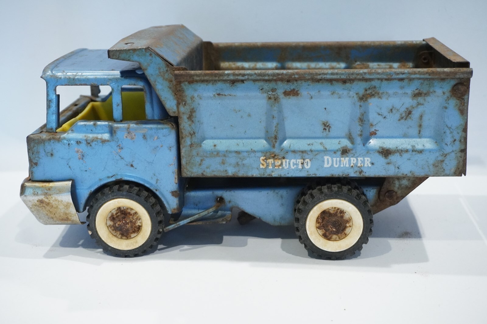 VTG Blue Structo Dumper – Pressed Steel Toy Dump Truck RARE HARD TO FIND e12