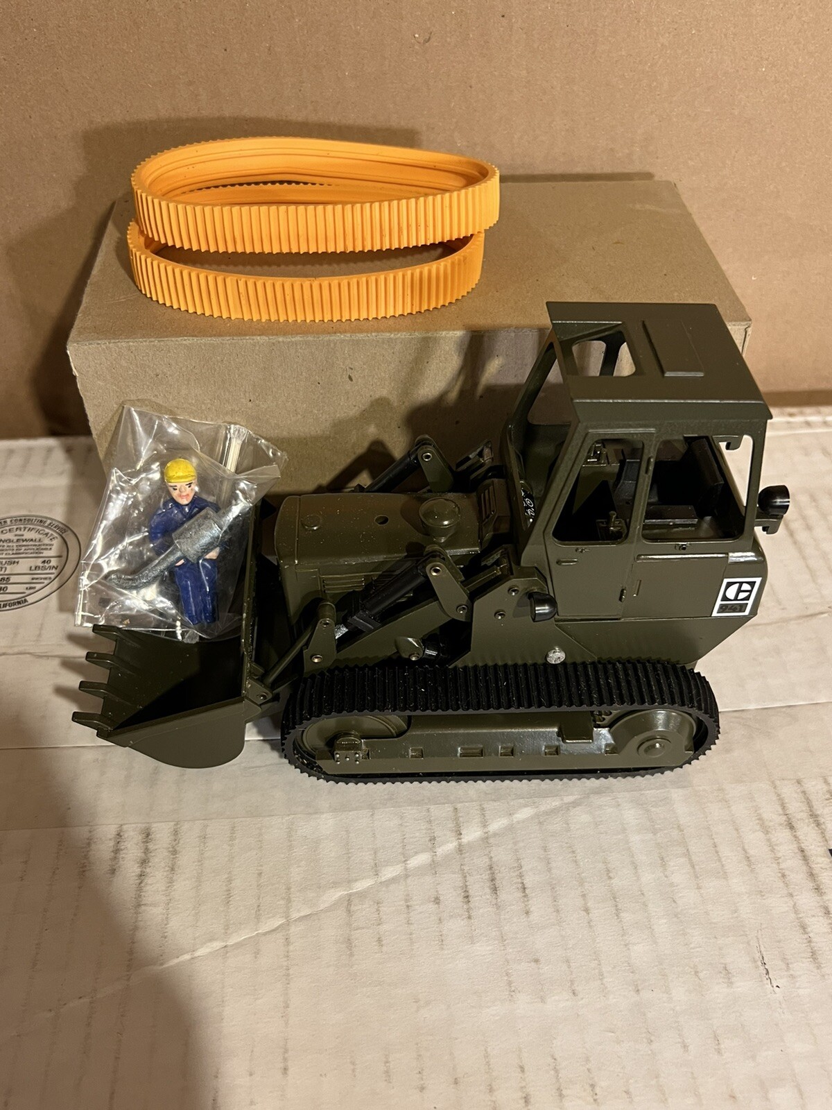 RARE NZG Caterpillar 941 Track-Type Loader Military Green W/ Orange Tracks