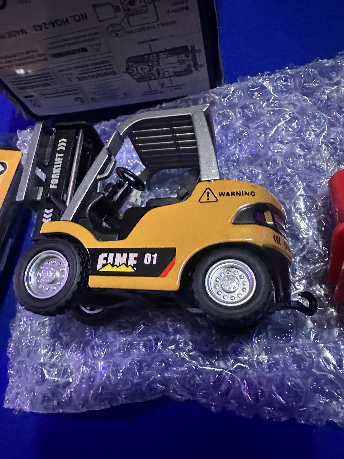 1/64 RC Forklift Toy 7 Channel 2 Mode Mini Remote Control Forklift Truck with…