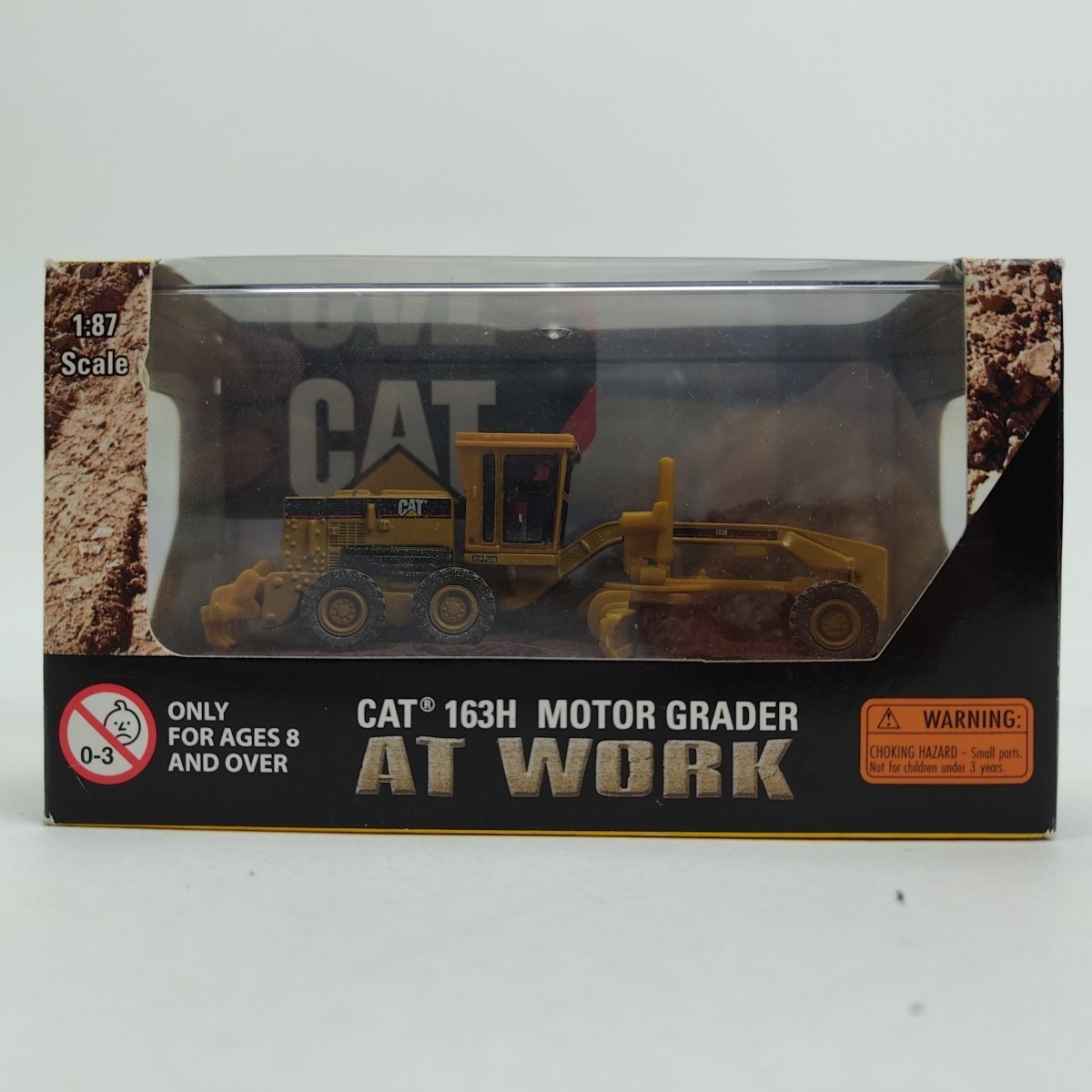 NORSCOT CAT 1:87 HO 163H Motor Grader At Work (Yellow) Diecast Caterpillar 55437