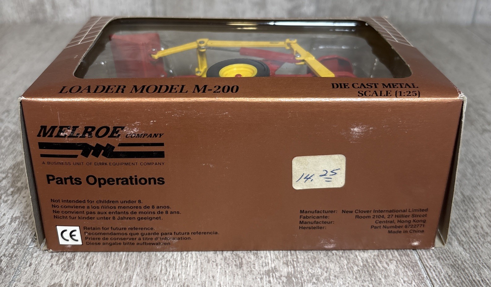 1/25 Clover Melroe M-200 Loader Diecast w/ Box