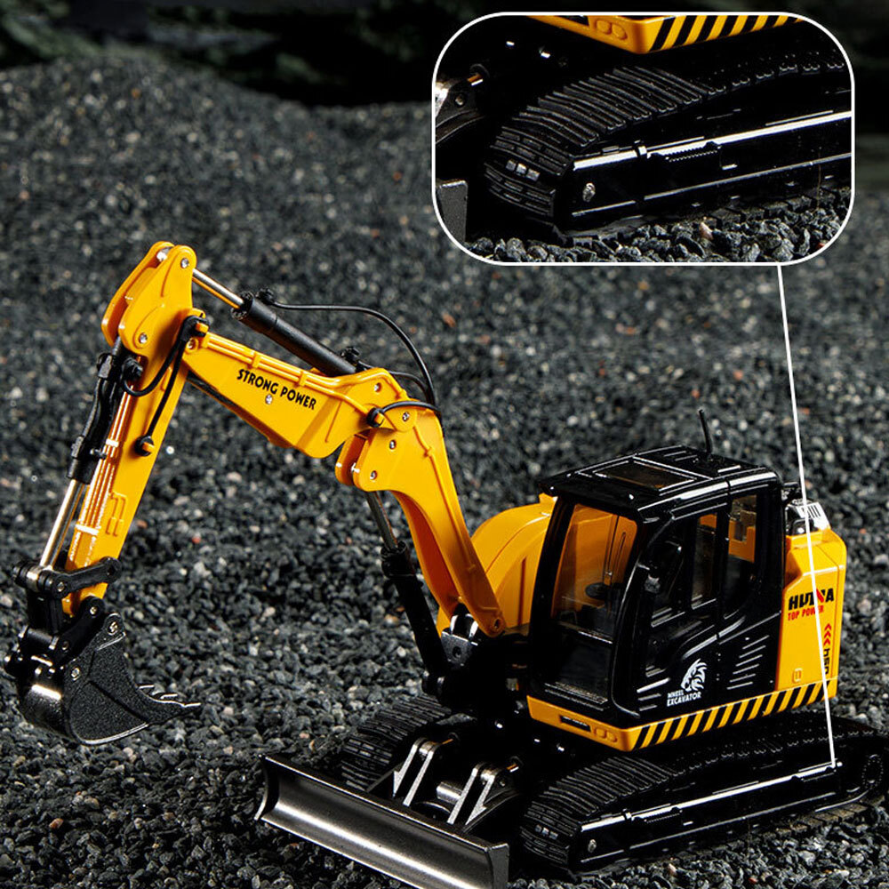 6.7″ Crawler Excavator Toy Construction Equipment Diecast Toy Vehicle Yellow
