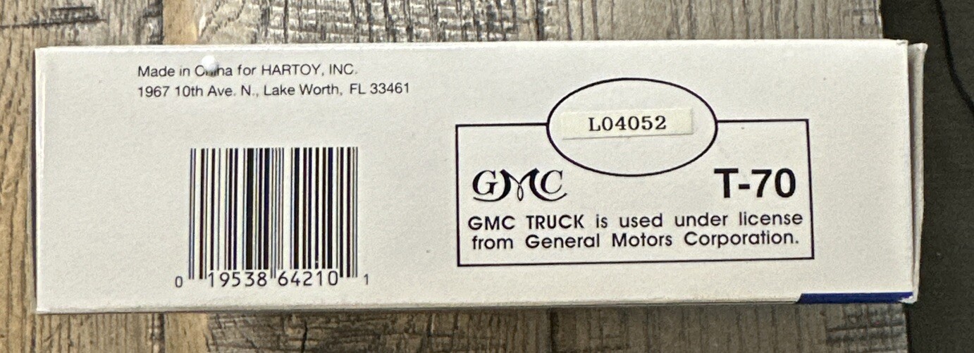 AHL 1:64 Die Cast GMC Truck T-70 Firestone NIB