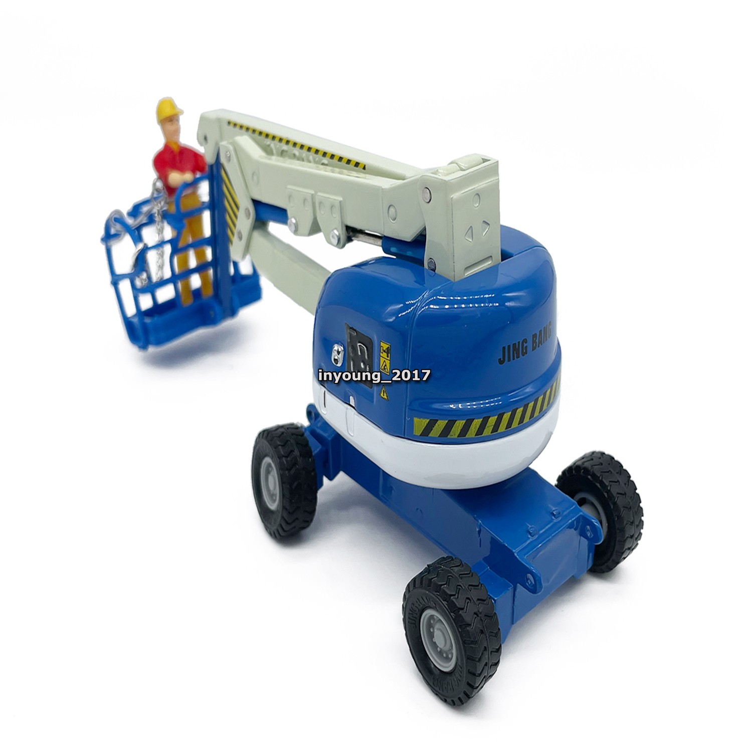 Aerial Work Platform Truck Model Toy Metal Diecast Construction Equipment Blue