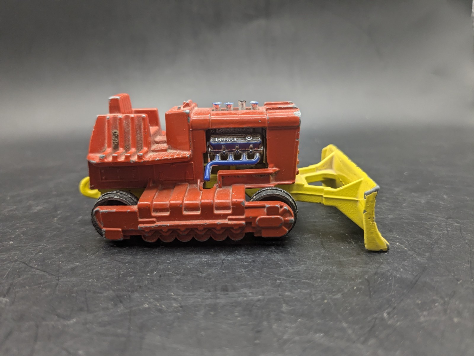 Vintage 1974 Matchbox Die Cast Metal Super Kings K-23 Super Bulldozer Lesney