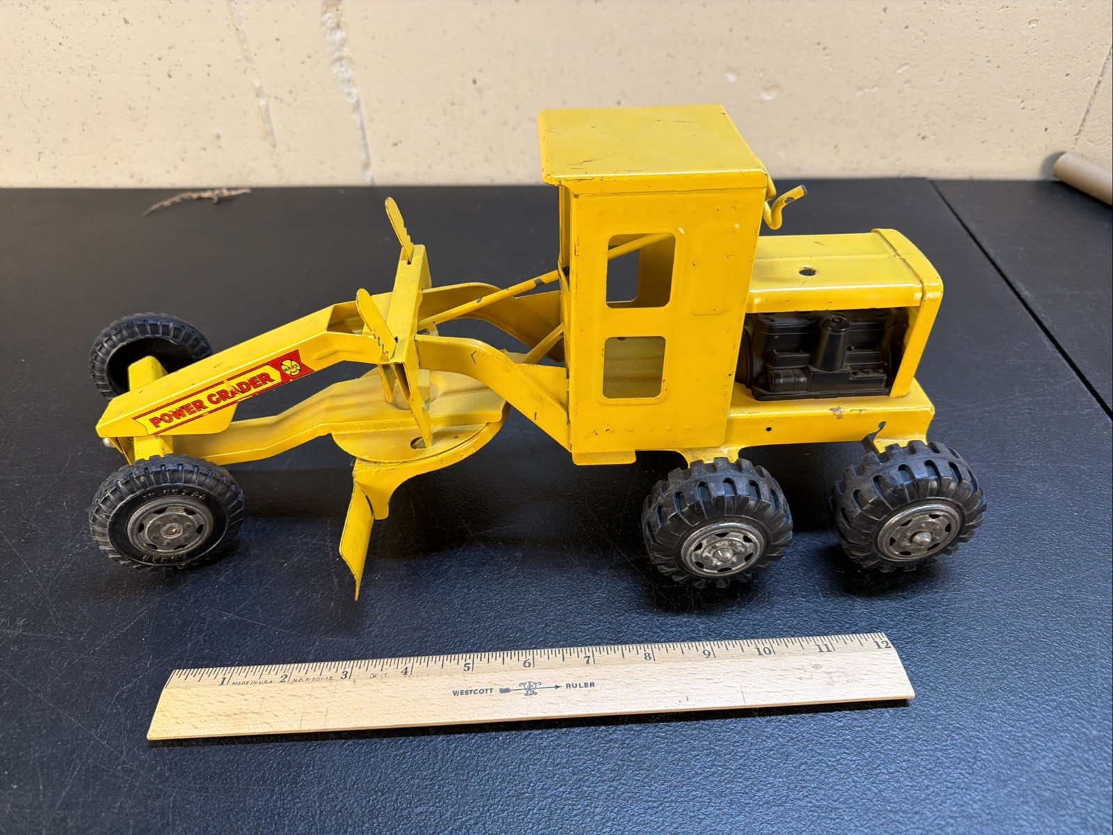 POWER GRADER – TONKA Vintage 1970’s Tonka Yellow Die Cast Metal – RARE! CLEAN