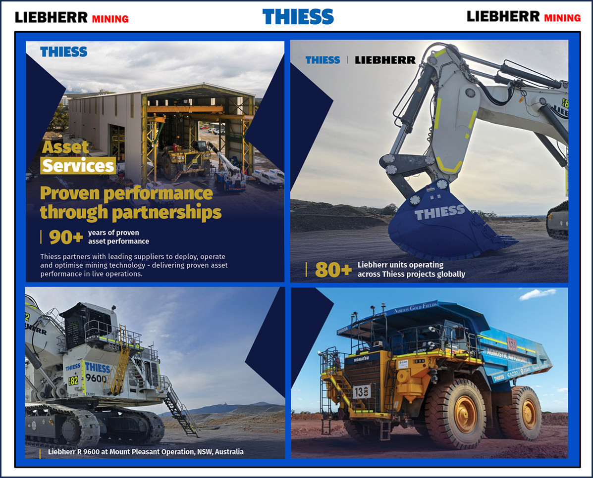 1/50 CUSTOM Liebherr R996 Mining Backhoe in THIESS Mining colors – FREE SHIPPING