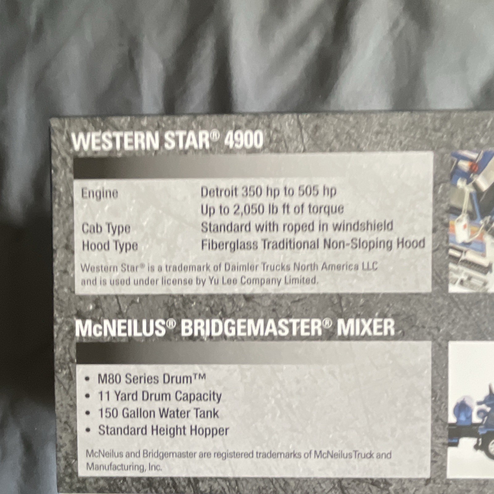 Diecast Masters Western Star 4900 Cement Mixer Blue 1:50 Real Replicas MPN 71075